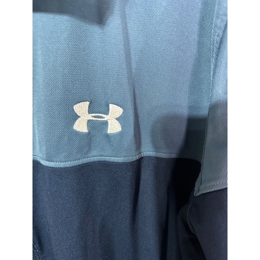 Under Armour Men's Jacket Blue Colorblock Full Zip Lightweight Pocket Size 2XL - Picture 6 of 13